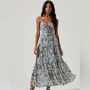 Astr Floral Maxi Dress Brandy